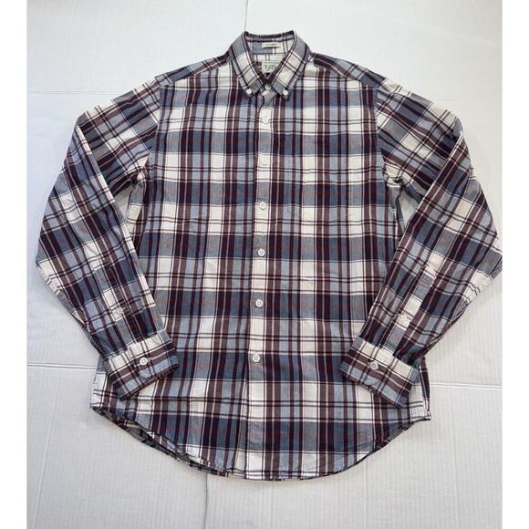 J.CREW Other - Sewn For J. Crew Cotton Classic Plaid Button-Up Shirt Men’s Blue White Red Sz S